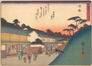Narumi, de la serie Las Cincuenta y Tres Estaciones del Camino Tokaido, principios del siglo XX de Ando Hiroshige