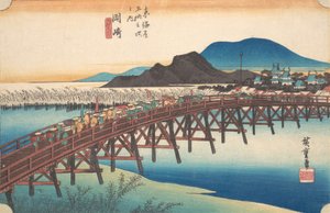 Okazaki, Tenshin no Hashi, ca. 1834 de Ando Hiroshige