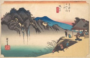 Saka-no-shita, Fude-sute Mine de Ando Hiroshige