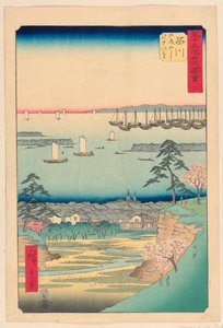 Shinagawa de la serie 53 Estaciones de Tokaido de Ando Hiroshige