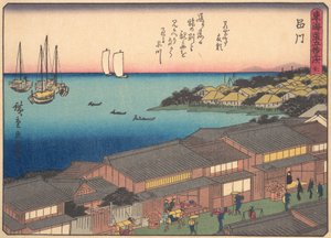Shinagawa, de la serie Las cincuenta y tres estaciones del Camino Tokaido, principios del siglo XX de Ando Hiroshige