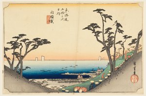Paso de Shirasuka, en Las Cincuenta y Tres Estaciones del Camino Tokaido de Ando Hiroshige