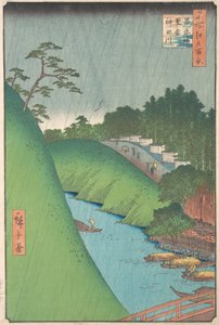 Puente Shohei, Templo Seido y Río Kanda, 1857 de Ando Hiroshige