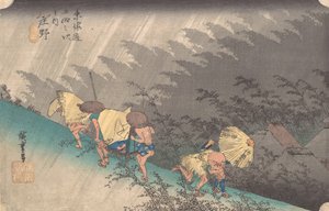 Lluvia en Shono, 1834 de Ando Hiroshige
