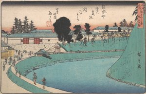 Soto Sakurada Benkei Bori, ca. 1843 de Ando Hiroshige