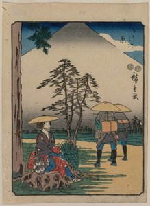 Las cincuenta y tres estaciones del Tokaido: Hara, c. 1850 de Ando Hiroshige