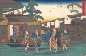 El Umegawa en Ryogoku Yanagibashi, ca. 1835-42 de Ando Hiroshige