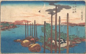 Tsukudajima Hatsu Hototogisu, probablemente 1830 de Ando Hiroshige