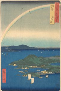 Tsushima Kaigan Yubare, tercer mes del año del dragón 1856 de Ando Hiroshige