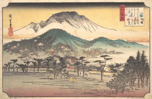 Campanas de Vísperas en el Templo Mii de Ando Hiroshige