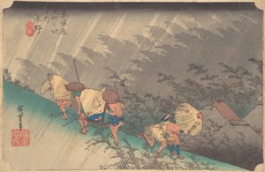 Lluvia Blanca en Shono, 1797-1861 de Ando Hiroshige