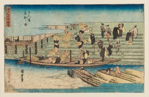Grabado en madera - Escena del río, 1797-1858 de Ando Hiroshige