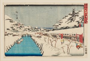 Grabado en Madera - Shiba akabane no yuki de Ando Hiroshige