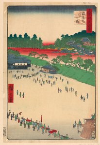 Cruce de Yatsukoji en Suji-chigai de la serie Cien vistas famosas de Edo de Ando Hiroshige