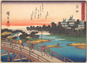 Yoshida, de la serie Las cincuenta y tres estaciones del camino de Tokaido, principios del siglo XX de Ando Hiroshige