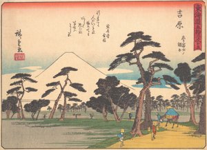 Yoshiwara, de la serie Las Cincuenta y Tres Estaciones del Camino Tokaido, principios del siglo XX de Ando Hiroshige
