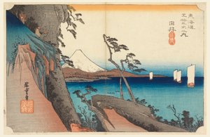 Yui, Cumbre del Monte Satta, en Las Cincuenta y Tres Estaciones del Camino Tokaido de Ando Hiroshige