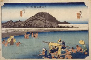 Abe River In Fuch?, #20 (xilografía) de Ando or Utagawa Hiroshige
