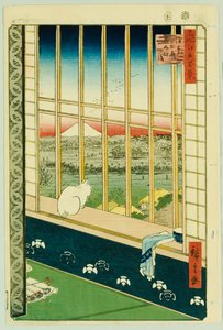 Campos de arroz de Asakusa durante el festival del gallo de Ando or Utagawa Hiroshige