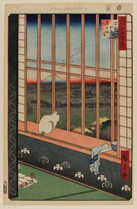 Arrozales de Asakusa y Festival de Torinomachi de Ando or Utagawa Hiroshige