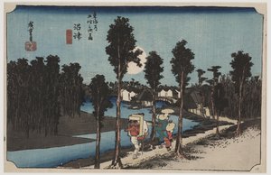 Anochecer de Ando or Utagawa Hiroshige