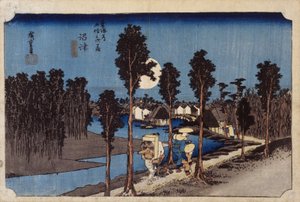 Atardecer en Numazu, nº 13 (xilografía) de Ando or Utagawa Hiroshige