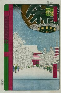 Estampe japonaise: Le temple Kinryusan a Asakusa (Tokio, Japón). Serie cent vues celebres d