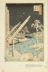 Aserraderos de Fukagawa (Fukagawa Kiba) de Ando or Utagawa Hiroshige