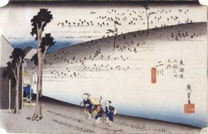 Futakawa (xilografía en color) de Ando or Utagawa Hiroshige