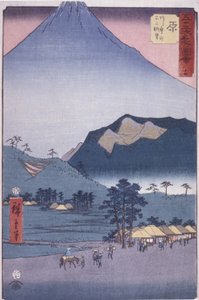 Hara: Vista de Ashitakayama y Fuji (xilografía en color) de Ando or Utagawa Hiroshige