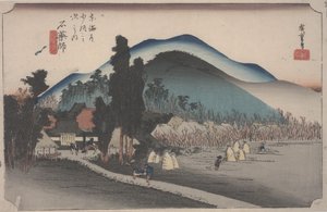 Templo Ishiyakushi de Ando or Utagawa Hiroshige