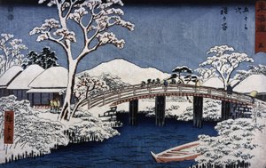 Paisaje japonés de Hiroshige el Joven (Utagawa Hiroshige) de Ando or Utagawa Hiroshige