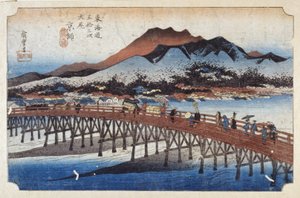 Keishi (Kioto), Capital (xilografía en color) de Ando or Utagawa Hiroshige
