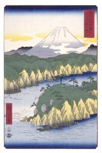 Lake At Hakone (Hakone No Kosui) (xilografía en color) de Ando or Utagawa Hiroshige