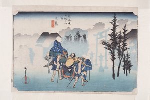 Mishima: Niebla matutina de Ando or Utagawa Hiroshige