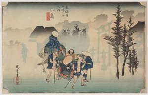 Niebla matutina de Ando or Utagawa Hiroshige