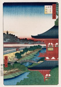 "Pagoda de Zojoji, Akabane", de la serie "Cien Vistas de Lugares Famosos en Edo" de Ando or Utagawa Hiroshige