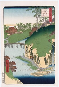 Río de cascadas, Oji, de la serie "Cien vistas de lugares famosos en Edo"
