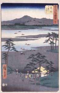 Estación 29, Mitsuke (xilografía en color) de Ando or Utagawa Hiroshige