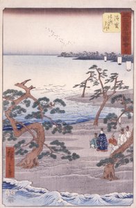 Estación 30, Hamamatsu (xilografía en color) de Ando or Utagawa Hiroshige
