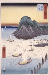 Estación 31, Maisaka (xilografía en color) de Ando or Utagawa Hiroshige