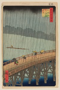 Lluvia repentina sobre el puente Shin-Ohashi y Atake (Ohashi Atake no Yudachi)
