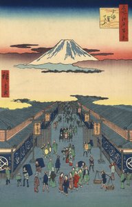 Calle Suruga-cho en Tokio por Ando Hiroshige de Ando or Utagawa Hiroshige