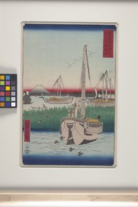 Tsukuda Offing In The Eastern Capital (T?to: Tsukuda Oki) (xilografía en color)