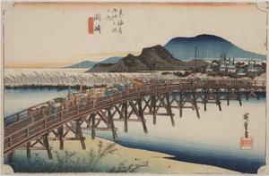 Puente Yahagi de Ando or Utagawa Hiroshige