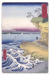 Costa de Yasuda en la provincia de B?sh? (B?sh? Yasuda Kaigan) (xilografía en color)