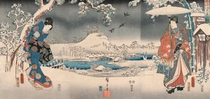 El cuento de Genji por Toyokuni y Hiroshige