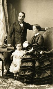 El emperador Napoleón III y su familia de Andre Adolphe Eugene Disderi