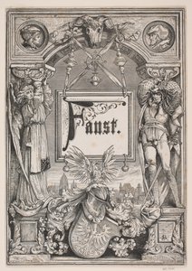 Portada y viñeta para una edición de "Fausto", Múnich 1884