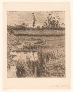 Paisaje en Bretaña Coin de Bretagne (título sobre el objeto) de André Dauchez